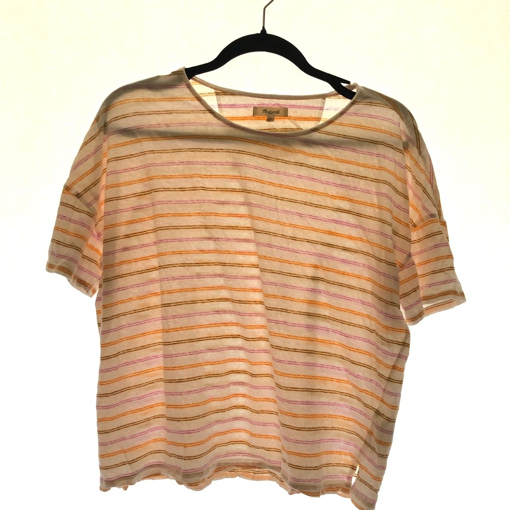 Madewell medium stripe t-shirt short sleeve loose fit